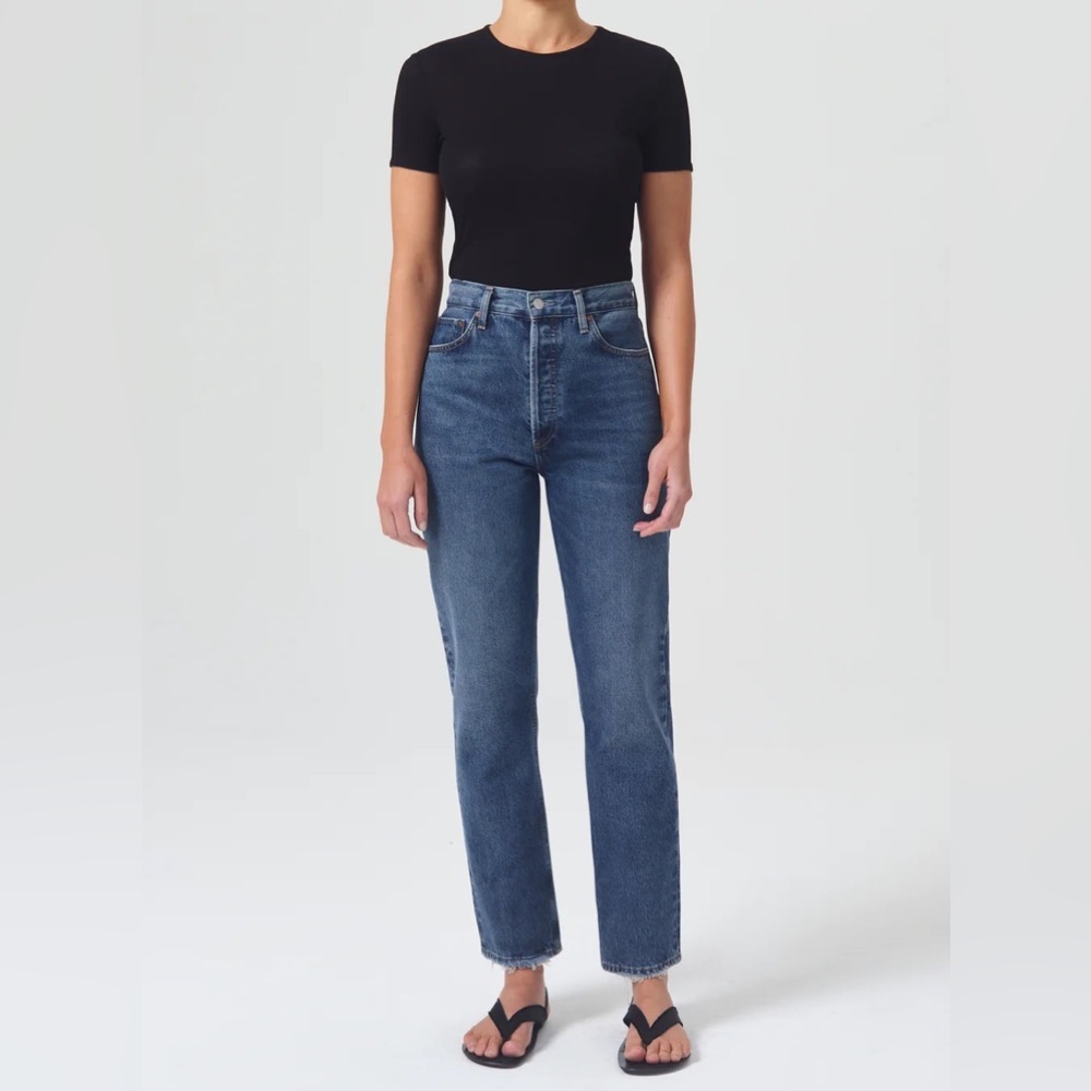 AGolde 90's Pinch Waist High Rise Straight size 34 NWT